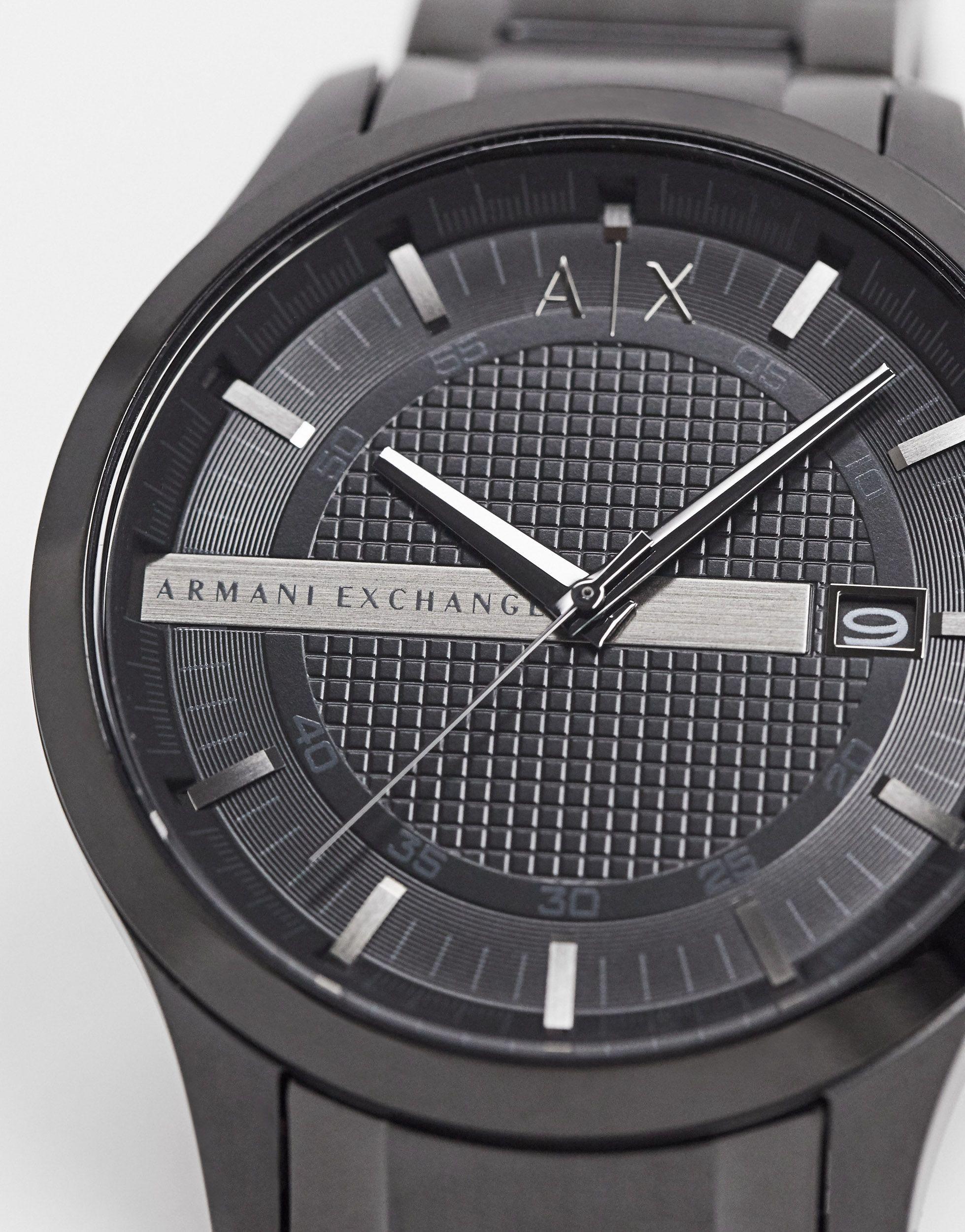 Armani Exchange Hampton AX2104 Men's Chronograph – Black Dial with Black Stainless Steel Strap