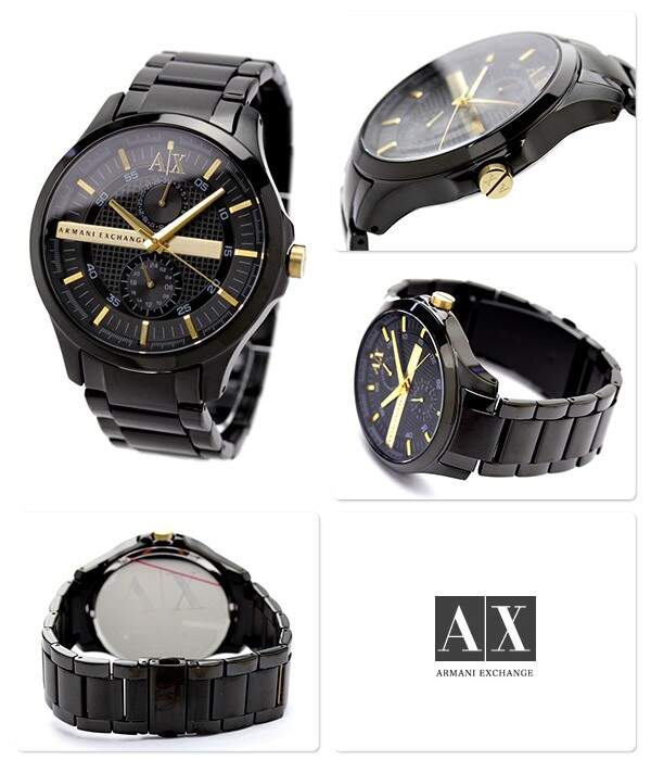 Armani Exchange Hampton AX2121 Men's Chronograph Watch – Black Dial with Black Stainless Steel Strap