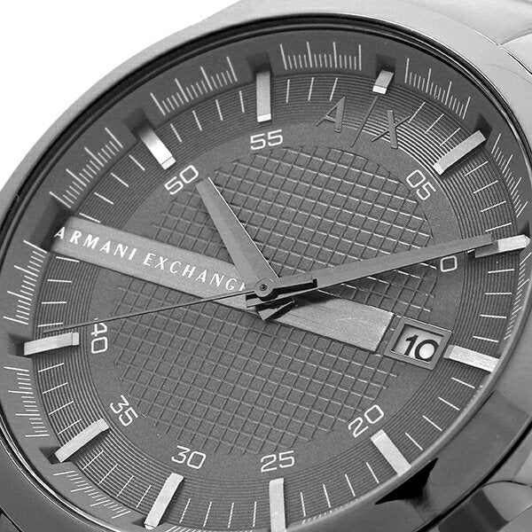Armani Exchange Hampton AX2135 Men's Chronograph Watch – Grey Dial with Coordinated Grey Stainless Steel Strap