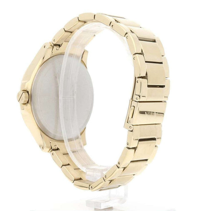 Armani Exchange Hampton AX2415 Men's Chronograph – Gold Dial with Matching Gold-Tone Stainless Steel Bracelet
