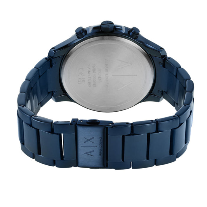 Armani Exchange Hampton AX2430 Men's Chronograph Watch – Blue Dial with Blue Stainless Steel Strap