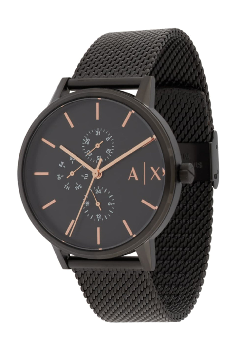 Armani Exchange Cayde AX2716 Men's Chronograph – Black Dial with Black Mesh Stainless Steel Strap