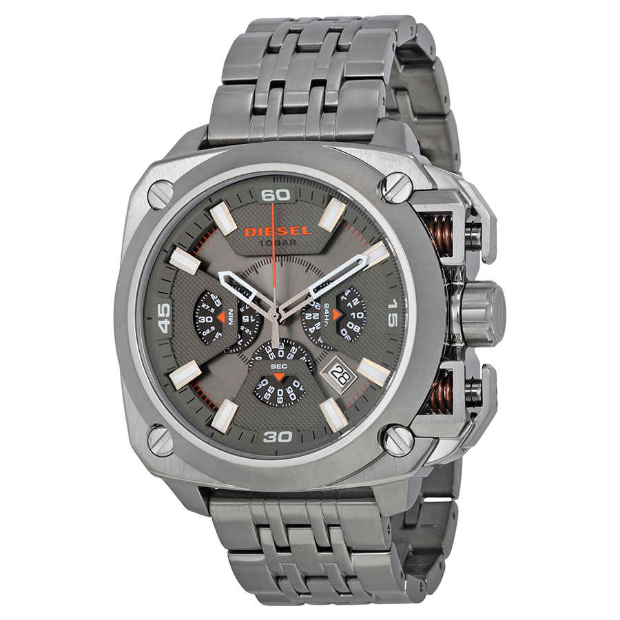 Diesel DZ7344 BAMF Chronograph Men's Watch – Gray Dial & Gray Stainless Steel Strap