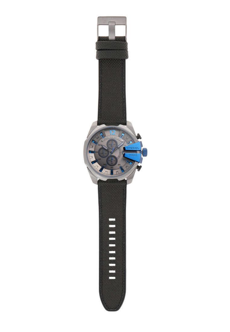 Diesel DZ4500 Mega Chief Chronograph Men's Watch – Black Dial & Black Nylon Strap