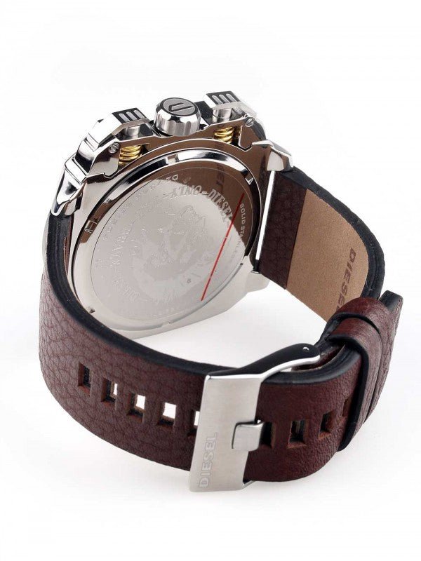 Diesel DZ7343 BAMF Chronograph Men's Watch – Beige Dial & Brown Leather Strap