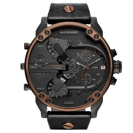 Diesel DZ7400 Mr. Daddy 2.0 Chronograph Men's Watch – Black Dial & Black Stainless Steel Strap