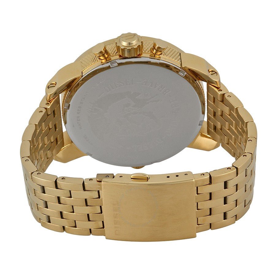 Diesel DZ7287 Big Daddy Analog Men's Watch – Gold Dial & Gold Stainless Steel Strap
