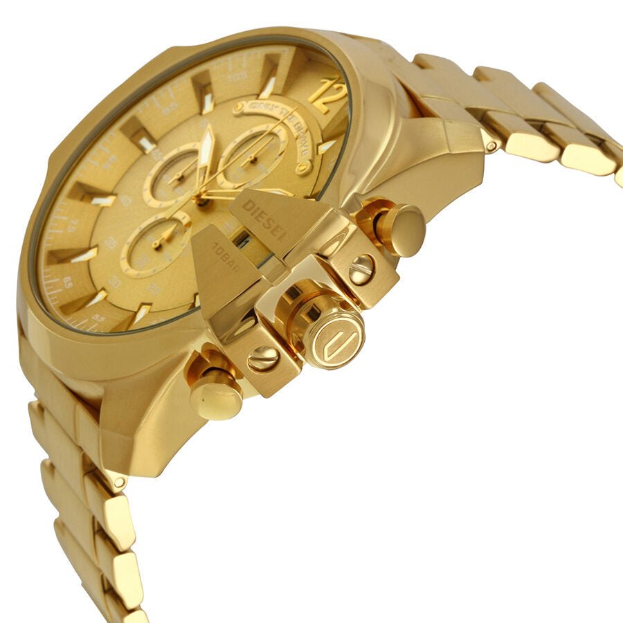 Diesel DZ7399 Mr. Daddy 2.0 Chronograph Men's Watch – Gold Dial & Gold Stainless Steel Strap