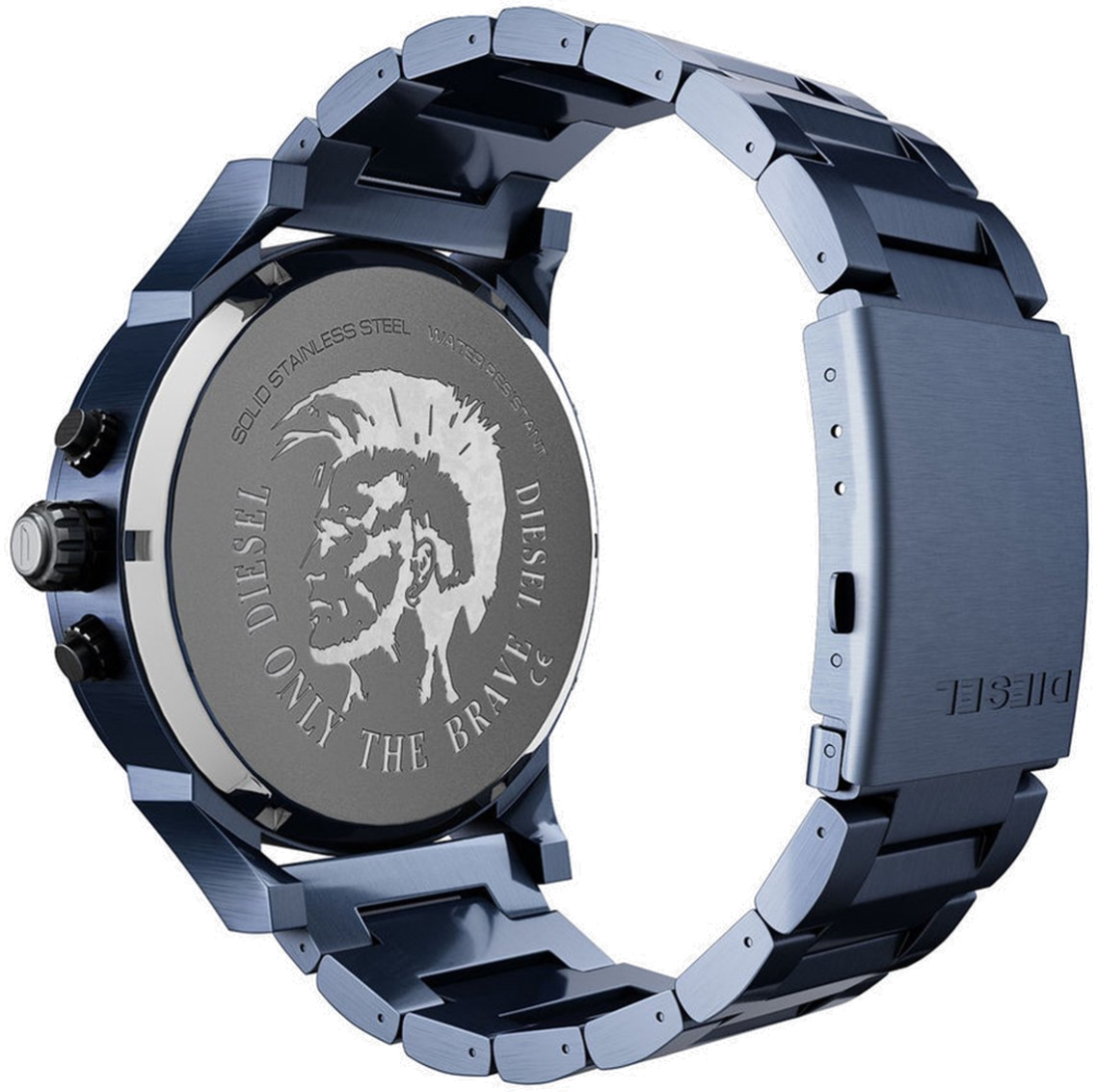 Diesel DZ7414 Daddy 2.0 Chronograph Men's Watch – Grey Dial & Blue Stainless Steel Strap