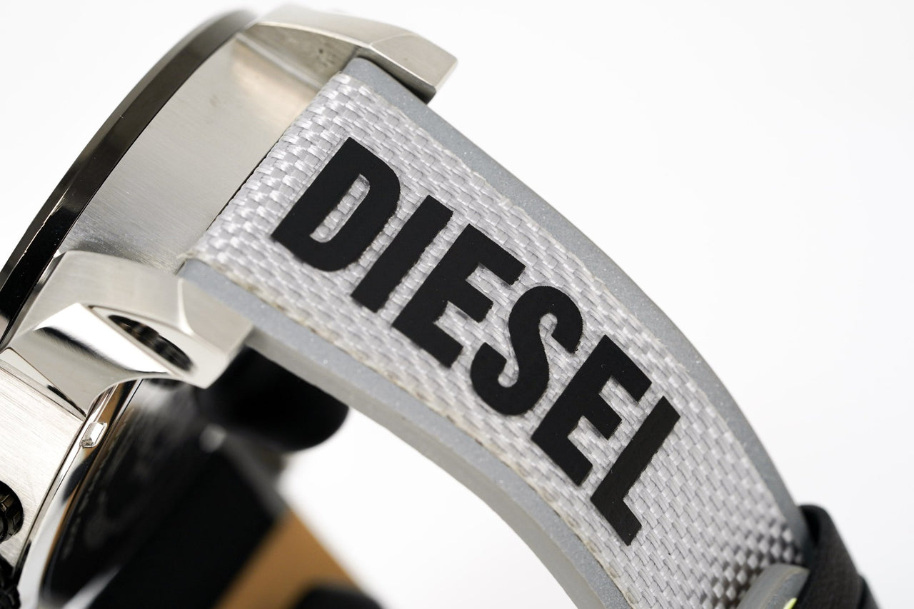 Diesel DZ7429 Mr. Daddy 2.0 Chronograph Men's Watch – Black Dial & Grey Nylon Strap