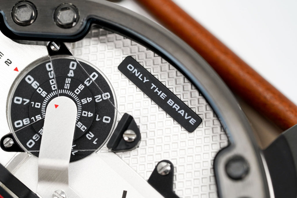 Diesel DZ7394 Mr. Daddy 2.0 Chronograph Men's Watch – Silver Dial & Brown Leather Strap