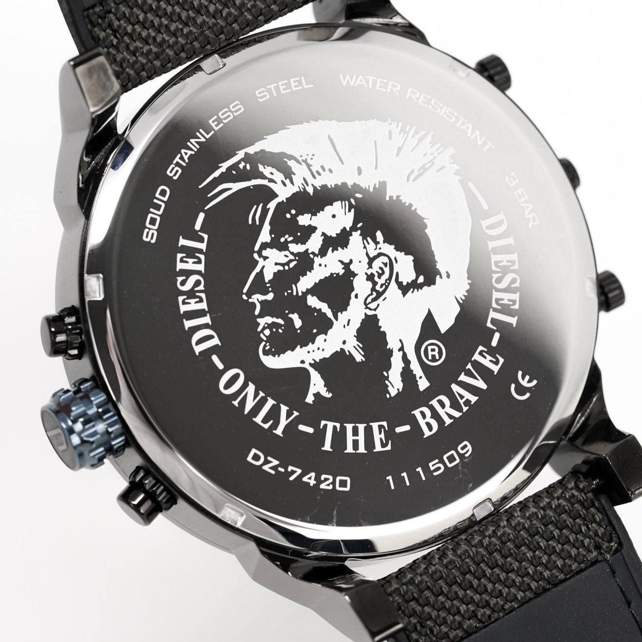Diesel DZ7420 Mr. Daddy 2.0 Chronograph Men's Watch – Grey Dial & Black Nylon Strap
