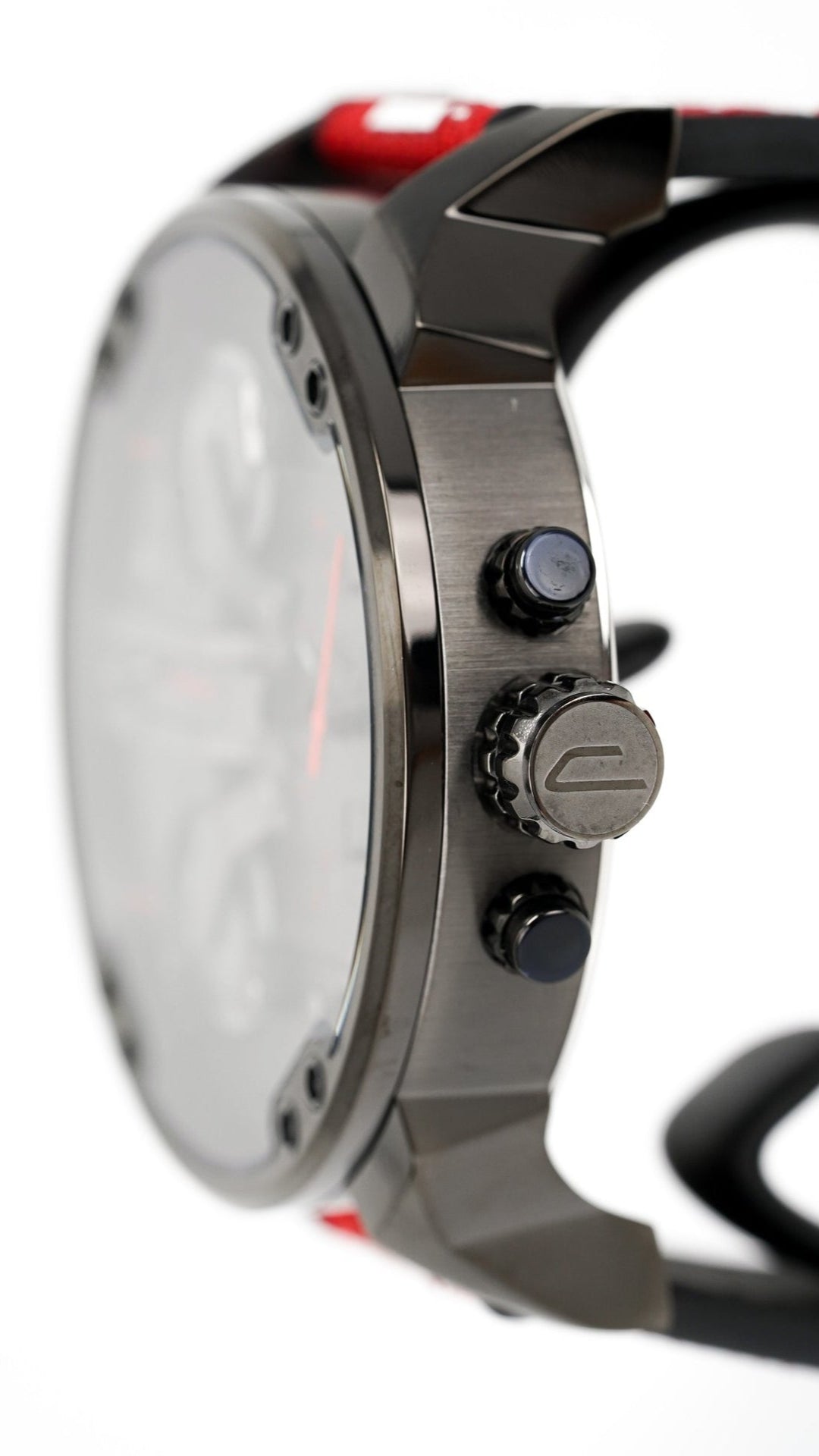 Diesel DZ7423 Mr. Daddy 2.0 Chronograph Men's Watch – Grey Dial & Red Rubber Strap