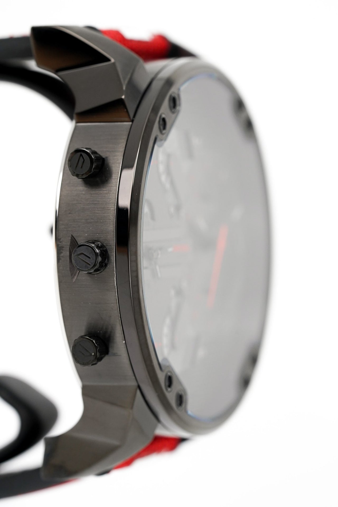 Diesel DZ7423 Mr. Daddy 2.0 Chronograph Men's Watch – Grey Dial & Red Rubber Strap
