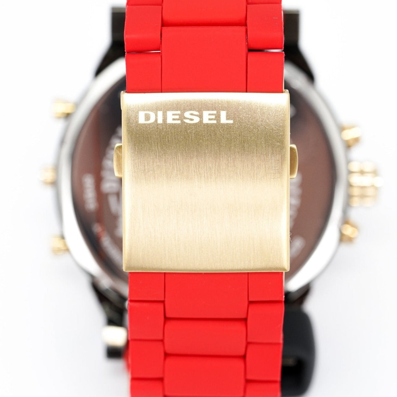 Diesel DZ7430 Mr. Daddy 2.0 Chronograph Men's Watch – Grey Dial & Red Rubber Strap