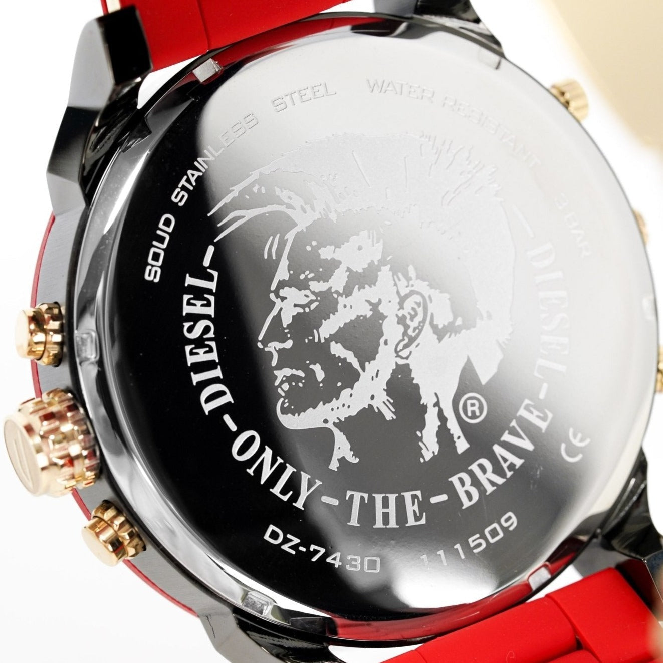 Diesel DZ7430 Mr. Daddy 2.0 Chronograph Men's Watch – Grey Dial & Red Rubber Strap
