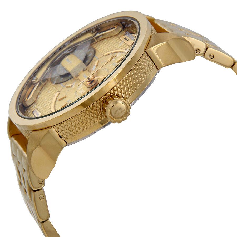Diesel DZ7306 Mini Daddy Chronograph Men's Watch – Gold Dial & Gold Stainless Steel Strap