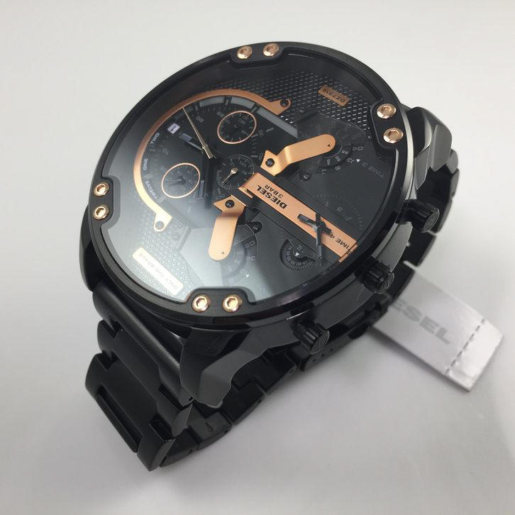 Diesel DZ7312 Big Daddy Chronograph Men's Watch – Black Dial & Black Stainless Steel Strap