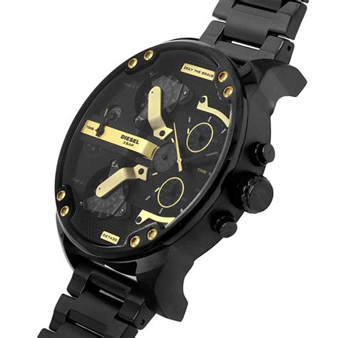 Diesel DZ7435 Mr. Daddy 2.0 Chronograph Men's Watch – Black Dial & Black Stainless Steel Strap