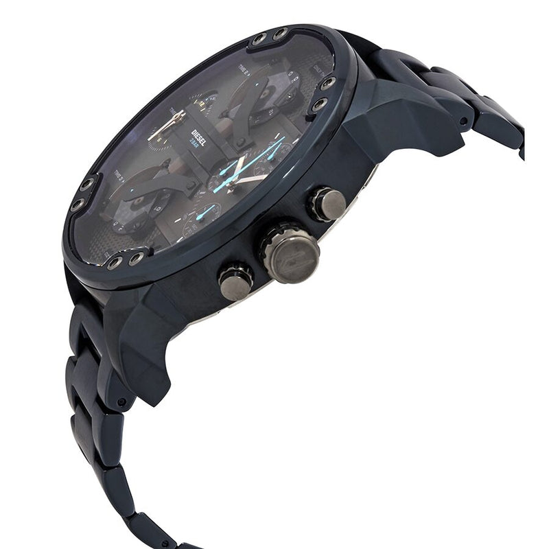 Diesel DZ7414 Daddy 2.0 Chronograph Men's Watch – Grey Dial & Blue Stainless Steel Strap