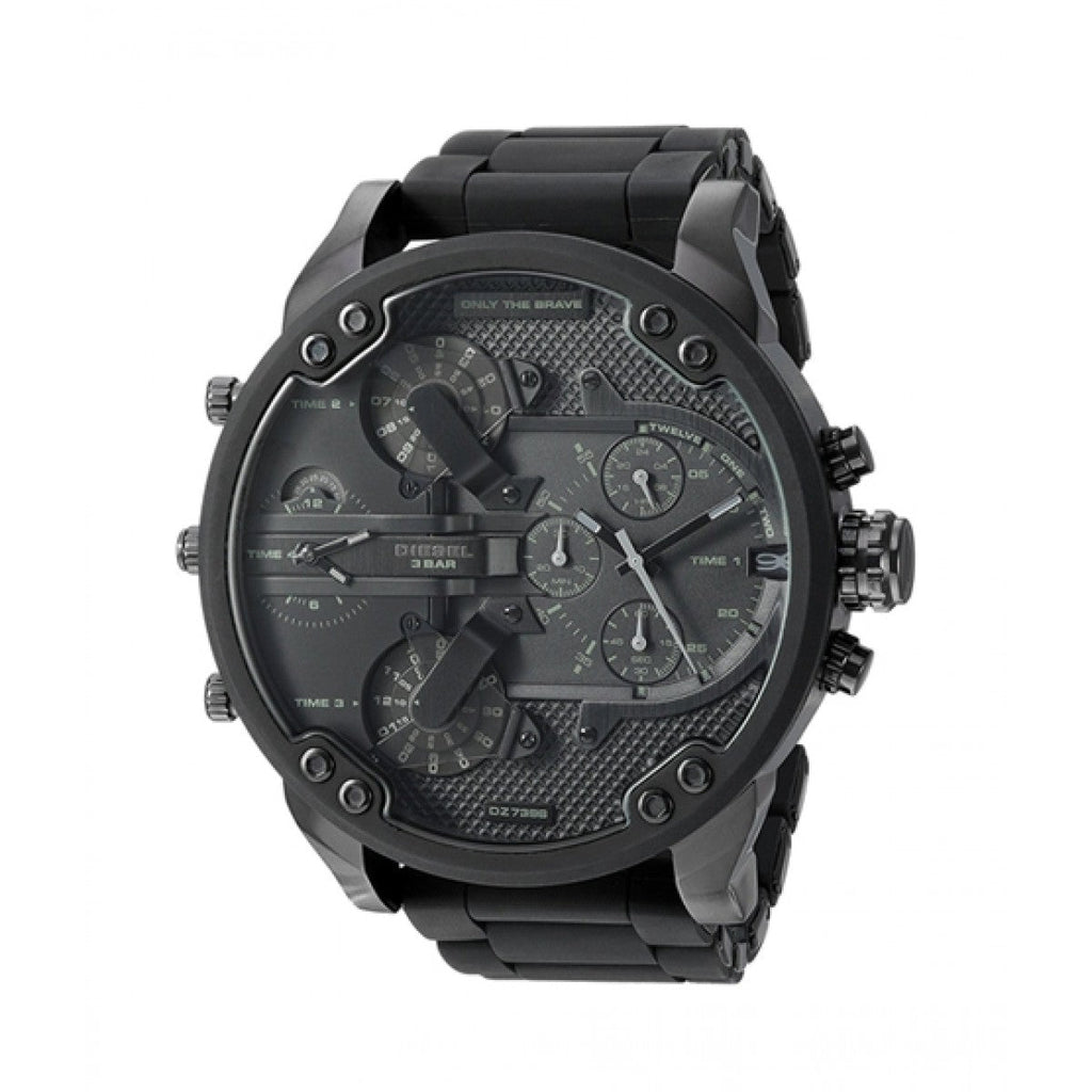 Diesel DZ7396 Mr. Daddy 2.0 Chronograph Men's Watch – Black Dial & Black Stainless Steel Strap
