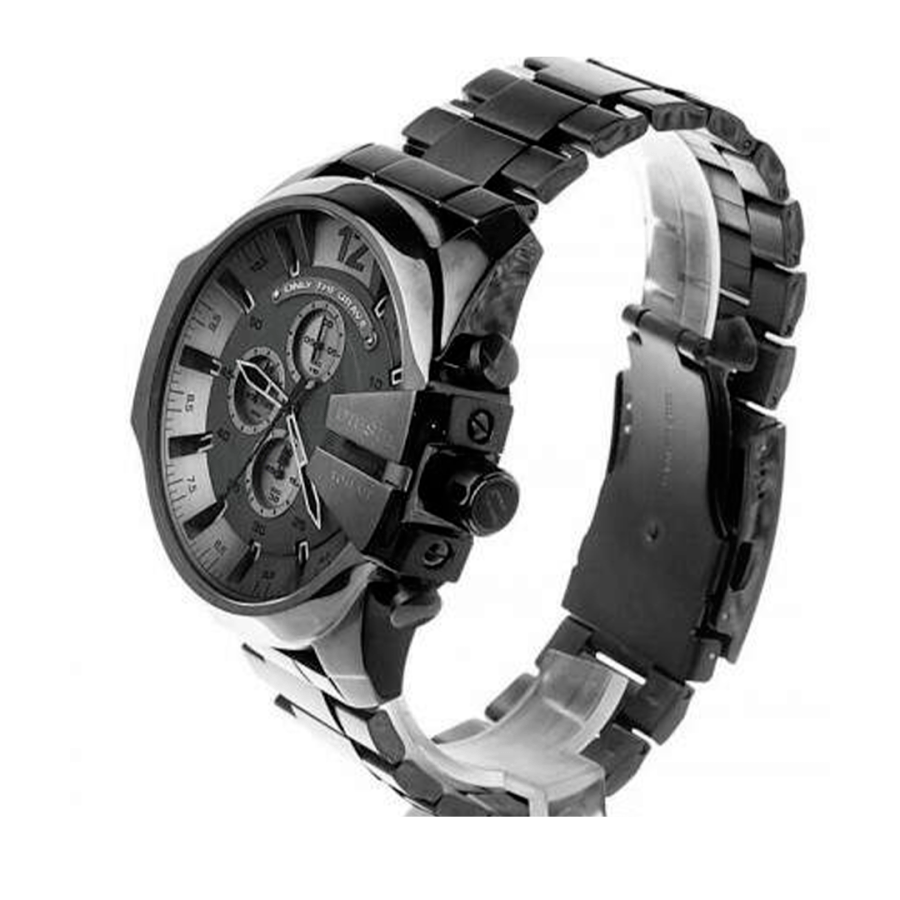 Diesel DZ4282 Mega Chief Chronograph Men's Watch – Grey Dial & Grey Stainless Steel Strap