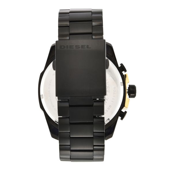 Diesel DZ4338 Mega Chief Chronograph Men's Watch – Black Dial & Black Stainless Steel Strap