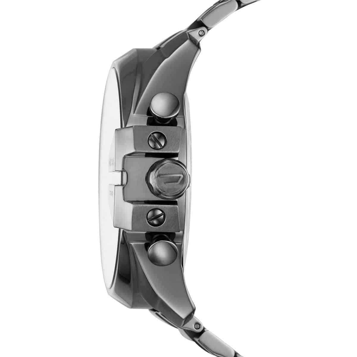 Diesel DZ4479 Mega Chief Chronograph Men's Watch – Grey Dial & Black Stainless Steel Strap