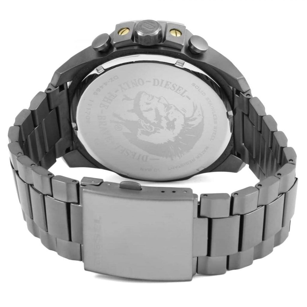 Diesel DZ4479 Mega Chief Chronograph Men's Watch – Grey Dial & Black Stainless Steel Strap