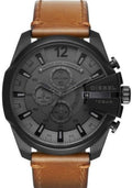 Diesel DZ4463 Mega Chief Chronograph Men's Watch – Grey Dial & Brown Leather Strap