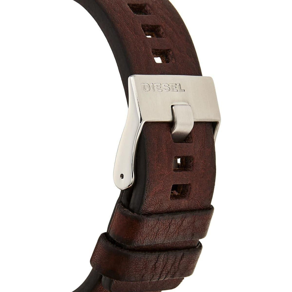 Diesel DZ7343 BAMF Chronograph Men's Watch – Beige Dial & Brown Leather Strap