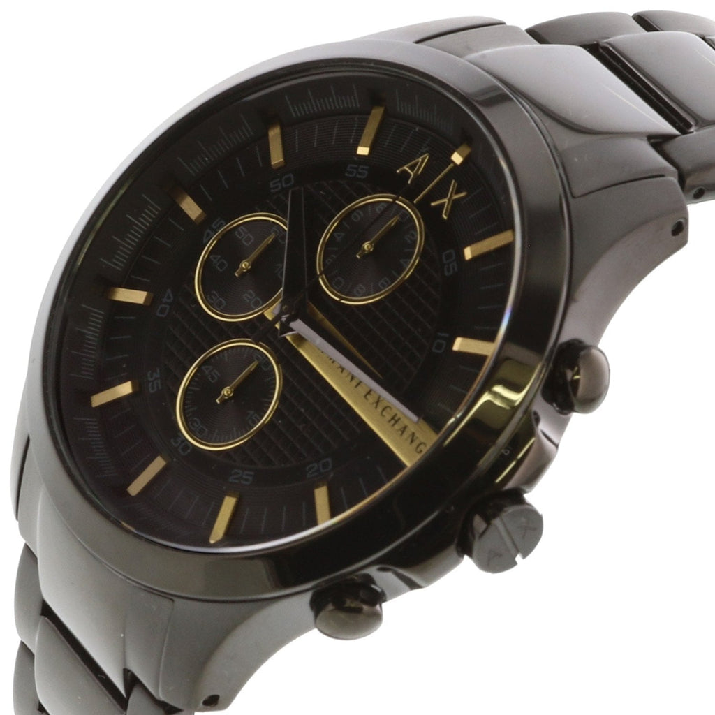 Armani Exchange Hampton AX2164 Men's Chronograph Watch – Black Dial with Black Stainless Steel Strap
