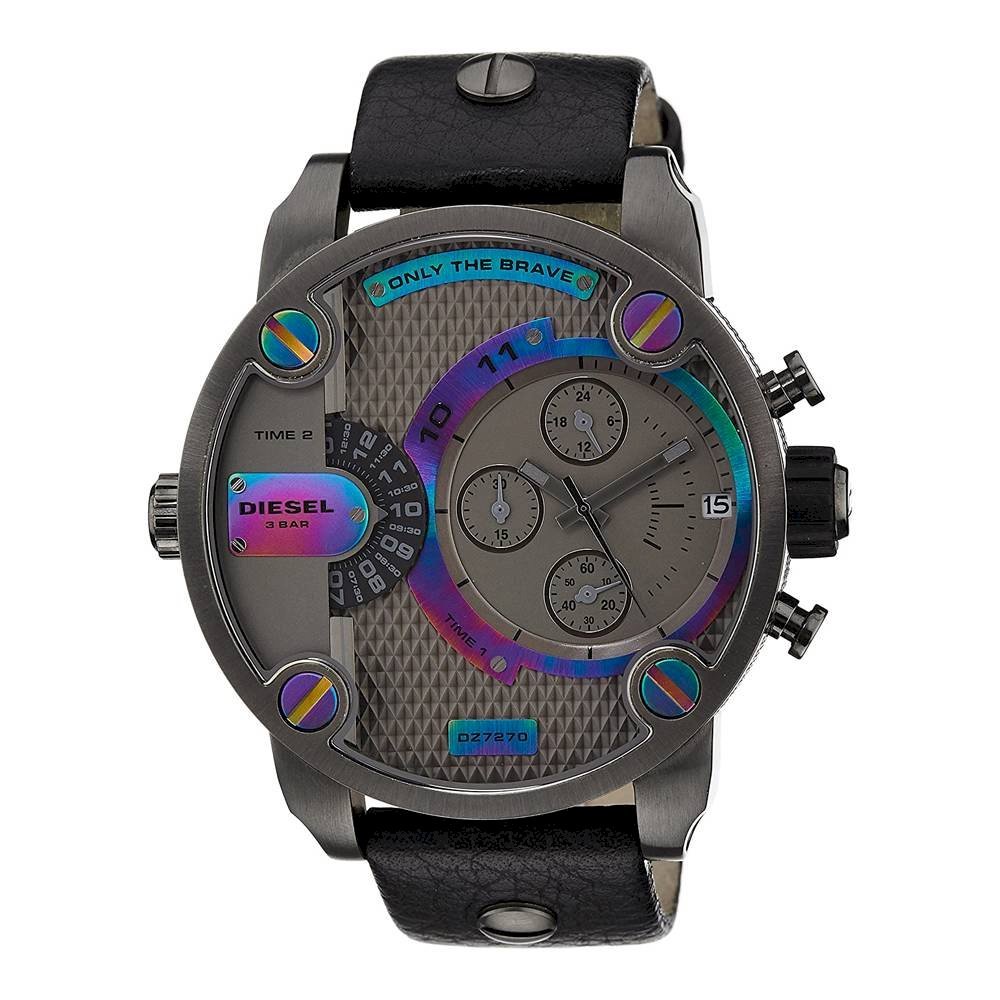 Diesel DZ7270 Badass Chronograph Men's Watch – Anthracite Dial & Black Leather Strap