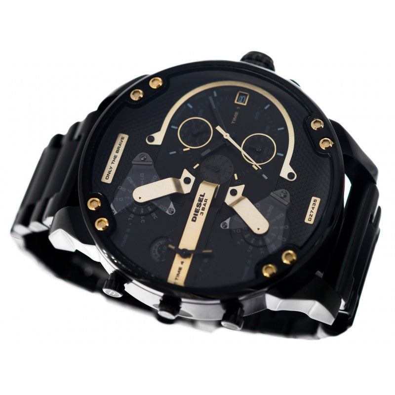 Diesel DZ7435 Mr. Daddy 2.0 Chronograph Men's Watch – Black Dial & Black Stainless Steel Strap