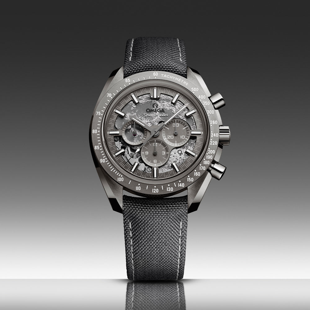 OMEGA Speedmaster Grey Side of the Moon Grey Ceramic 44.25mm - Grey on Fabric Strap