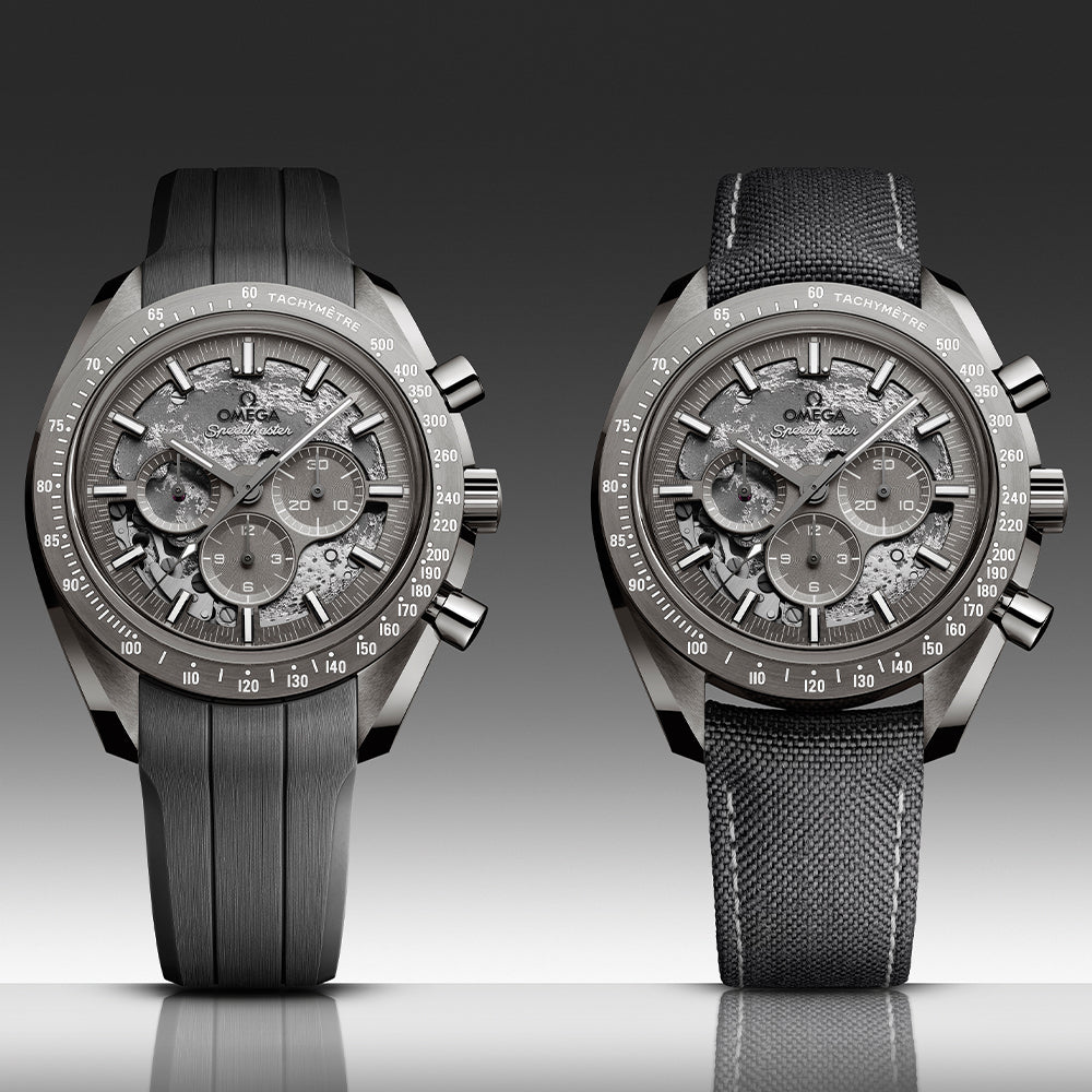 OMEGA Speedmaster Grey Side of the Moon Grey Ceramic 44.25mm - Grey on Fabric Strap