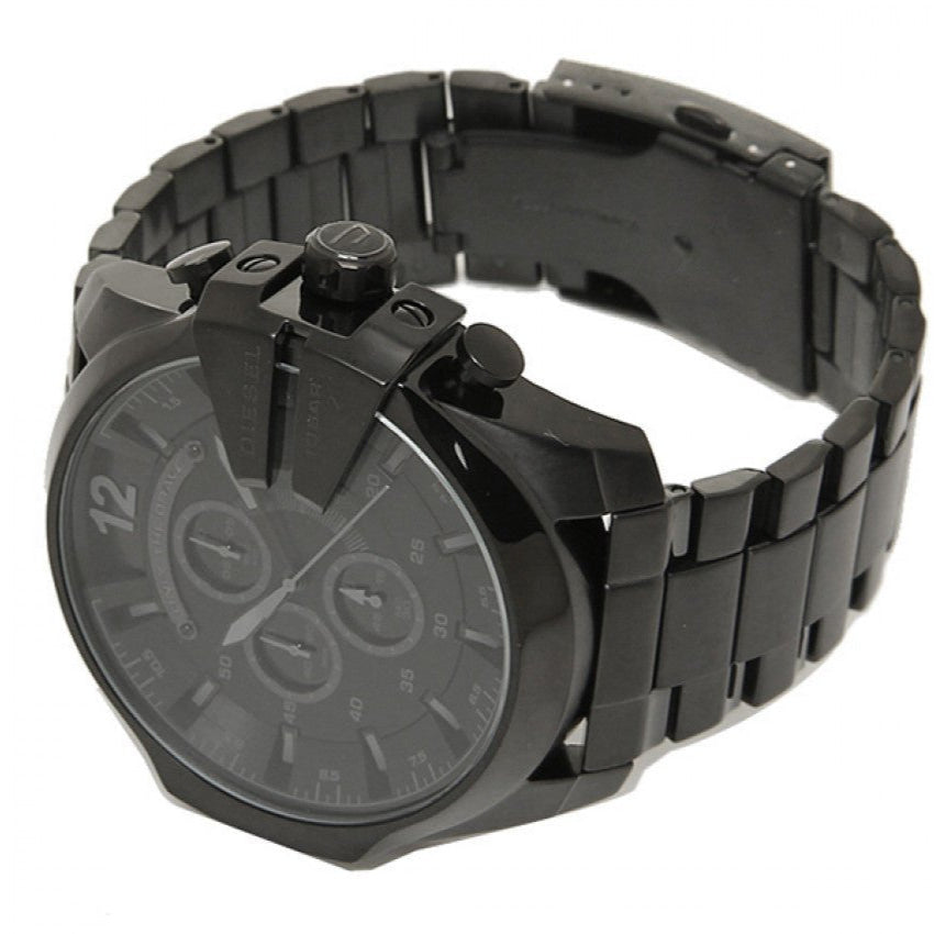 Diesel DZ4355 Mega Chief Chronograph Men's Watch – Black Dial & Black Stainless Steel Strap