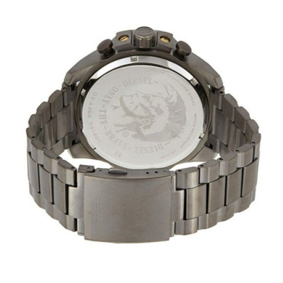 Diesel DZ4466 Mega Chief Chronograph Men's Watch – Grey Dial & Grey Stainless Steel Strap
