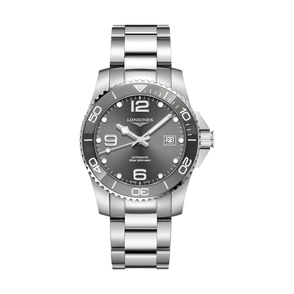 longines HydroConquest 41mm - Sunray Grey on Bracelet
