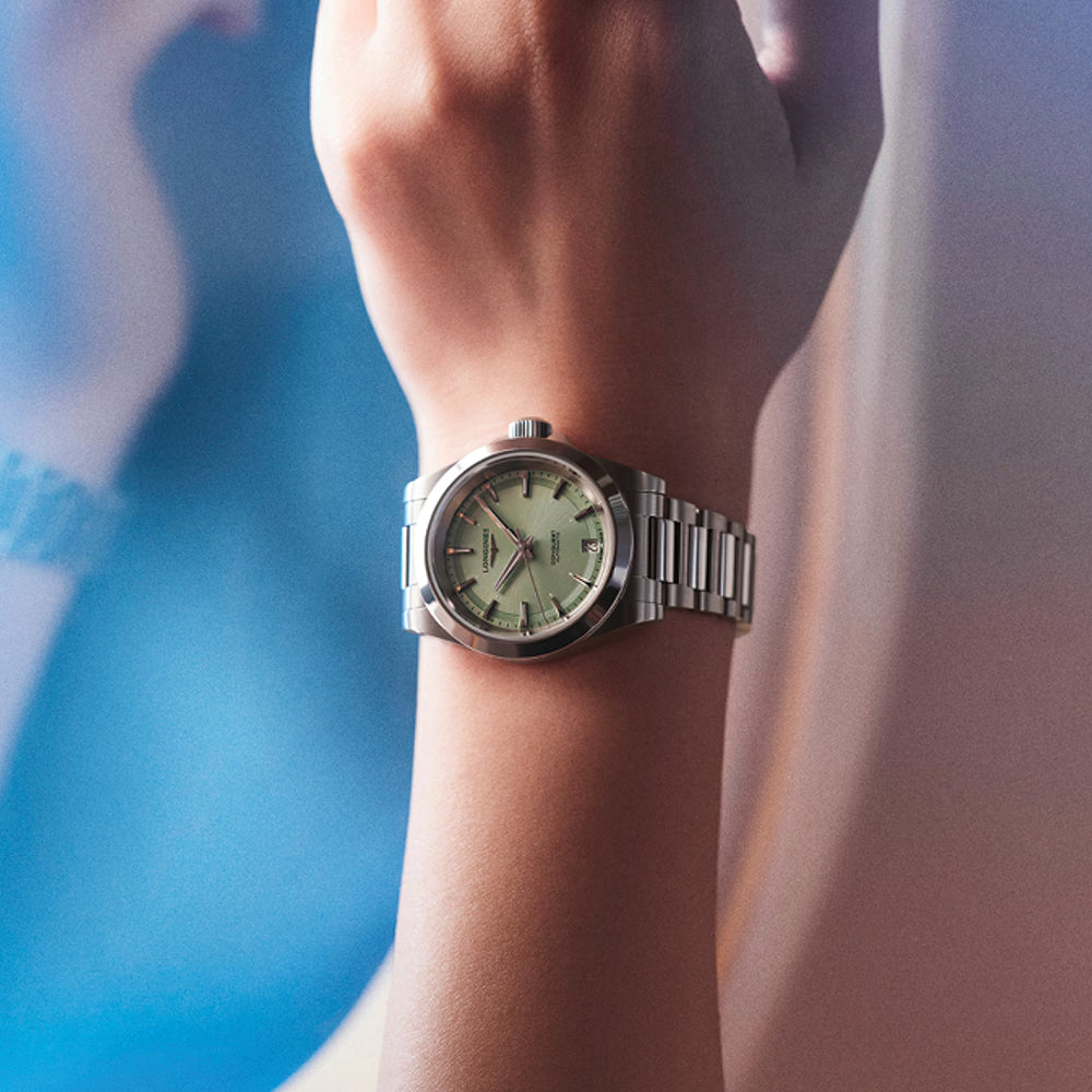 longines Conquest 34mm - Sunray Green on Bracelet