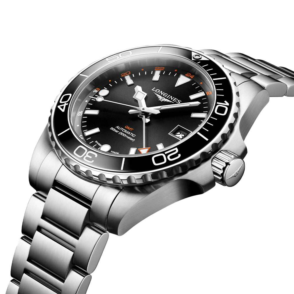 longines HydroConquest GMT 41mm - Black on Bracelet
