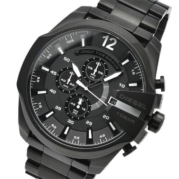 Diesel DZ4283 Mega Chief Chronograph Men's Watch – Black Dial & Black Steel Strap
