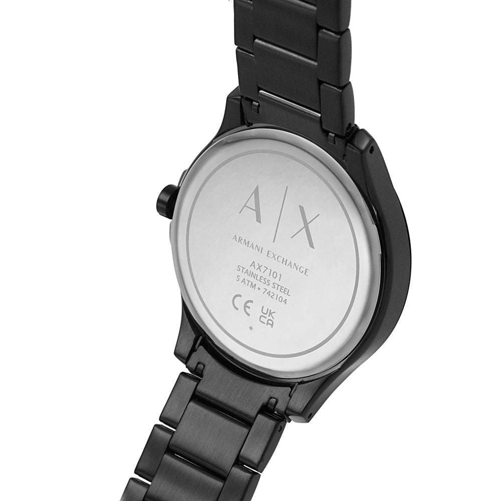 Armani Exchange Hampton AX7101 Men's Watch – Black Dial with Black Stainless Steel Bracelet