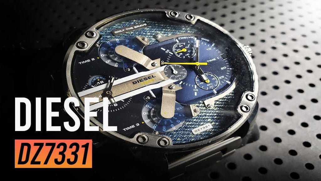 Diesel DZ7331 Big Daddy 2.0 Chronograph Men's Watch – Blue Dial & Grey Stainless Steel Strap