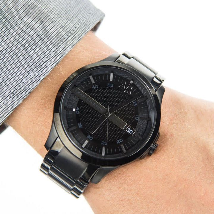 Armani Exchange Hampton AX2104 Men's Chronograph – Black Dial with Black Stainless Steel Strap