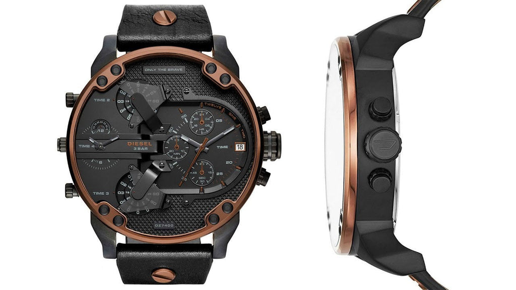 Diesel DZ7400 Mr. Daddy 2.0 Chronograph Men's Watch – Black Dial & Black Stainless Steel Strap