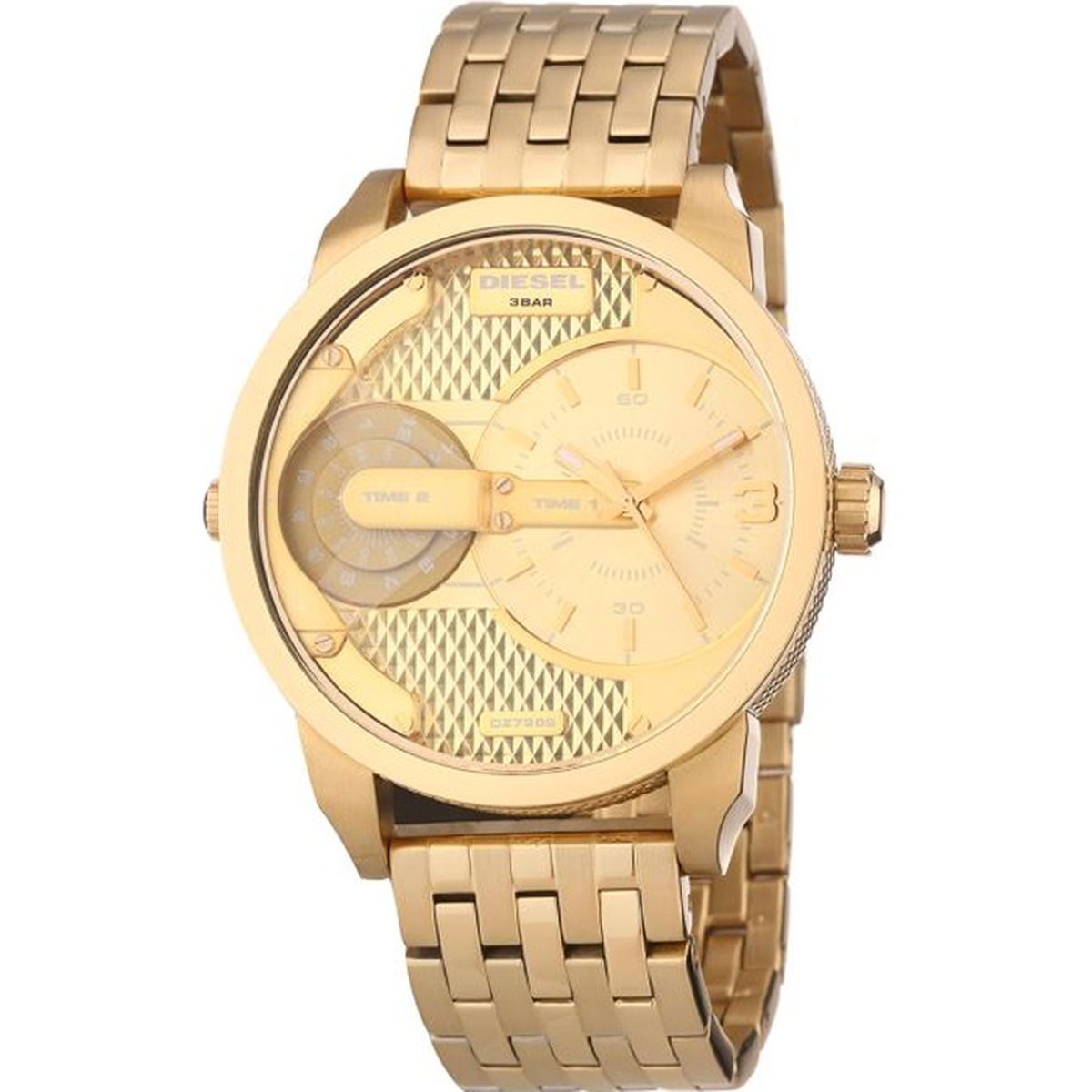 Diesel DZ7306 Mini Daddy Chronograph Men's Watch – Gold Dial & Gold Stainless Steel Strap
