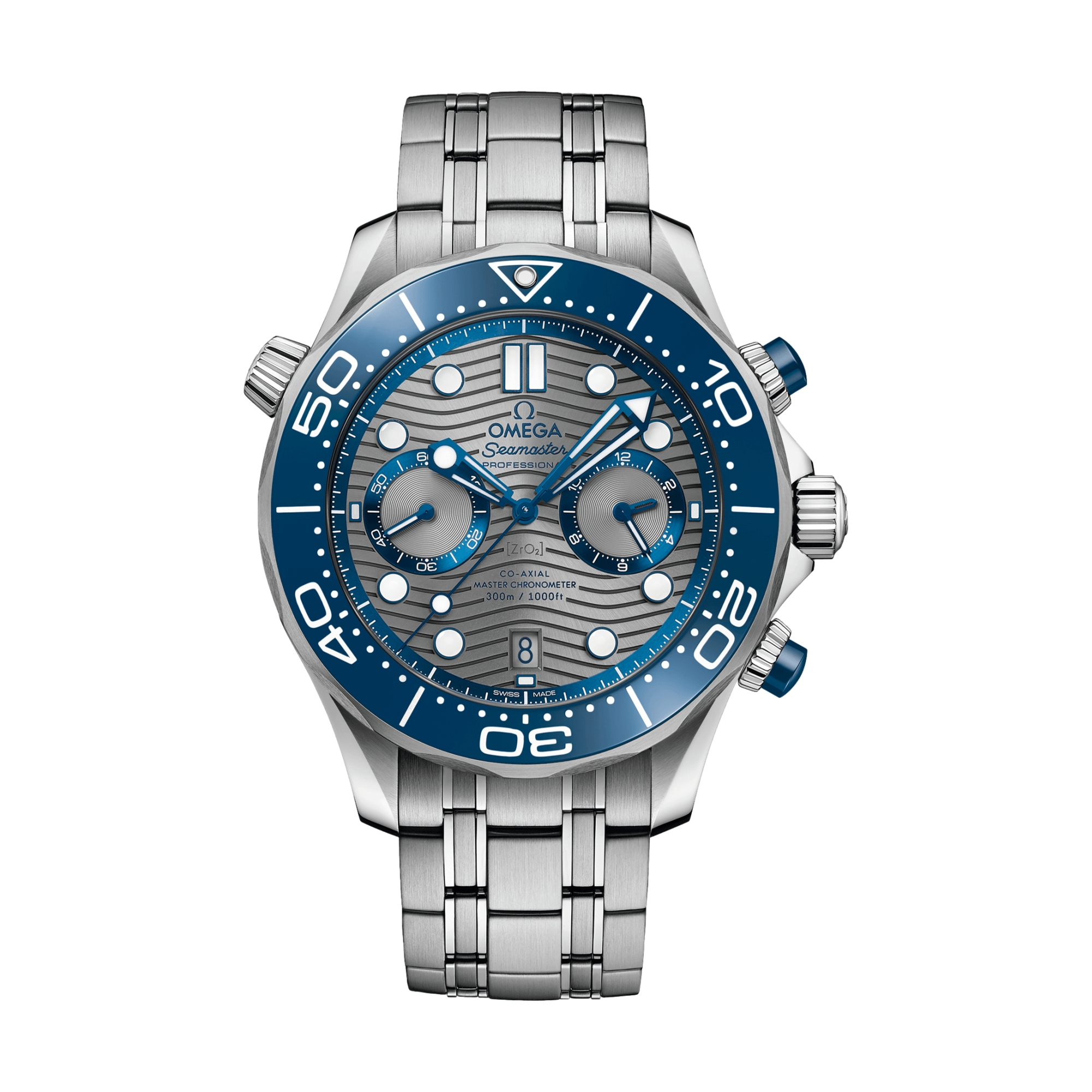 OMEGA Seamaster Diver 300M 44mm - Grey Dial w/ Blue Bezel on Bracelet