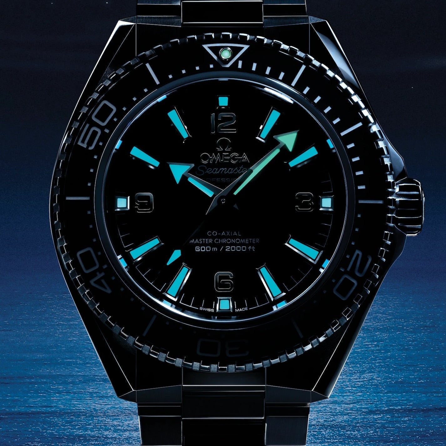OMEGA Seamaster Planet Ocean 600M 42mm - Black on Bracelet