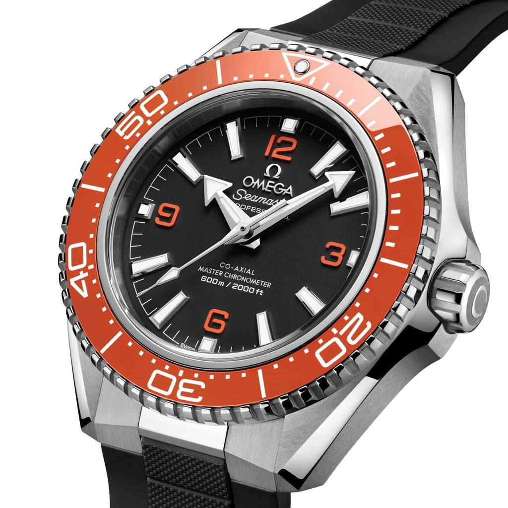 OMEGA Seamaster Planet Ocean 600M 42mm - Black and Orange on Black Rubber Strap